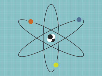 Atom color illustration science