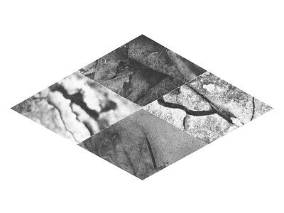 Lozenge Collage No. 9 ambiguity analog collage geometry halftone juxtaposition lozenge photography square