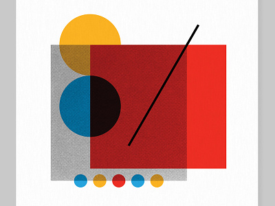 Shapes + Primary Colors circles composition form geometry halftone illustration lines