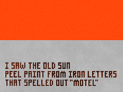 I Saw The Old Sun black and white haiku halftone poem set syllables texture type typography words
