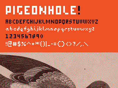 More Pigeonhole Characters! amateur artful pretensions bitmap font retro trial run type type design typeface