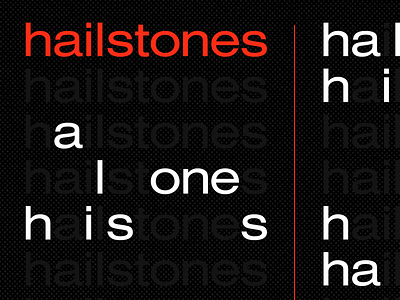 Hailstones concrete poetry halftone poem set syllables texture type typography words