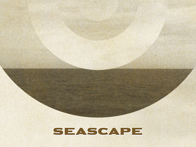 Seascape, in progress collage halftone ocean photograph sea texture