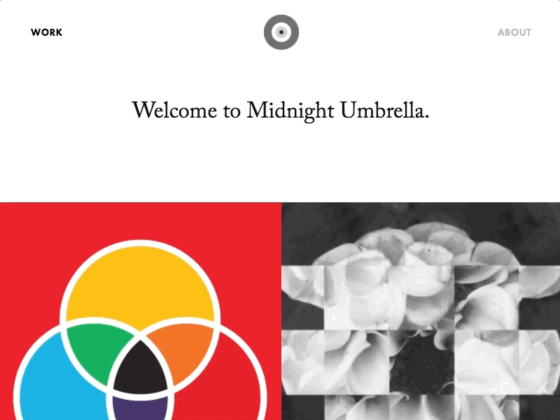 New Midnight Umbrella Site! design illustration midnight umbrella new site site update typography