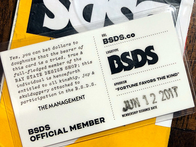 BSDS Membership Cards! bay state design shop best believe bsds community design massachusetts new england type