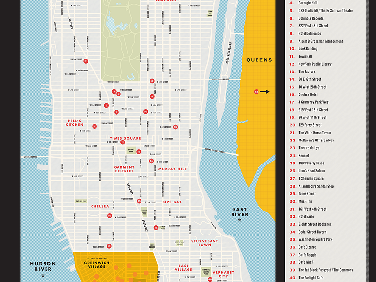 Bob Dylan Map Details by Ryan Arruda on Dribbble