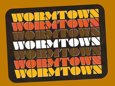 Wormtown Alternate design dribbbleweeklywarmup halftone illustration typography weekly warm up worcester