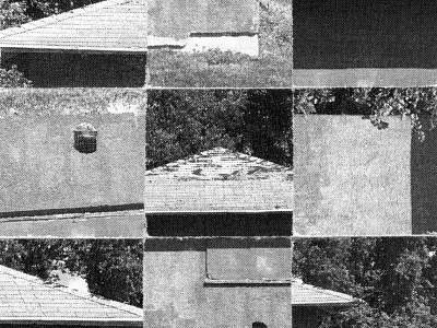 The Abandoned Boathouse abandoned analog collage design grid halftone nine paper squares