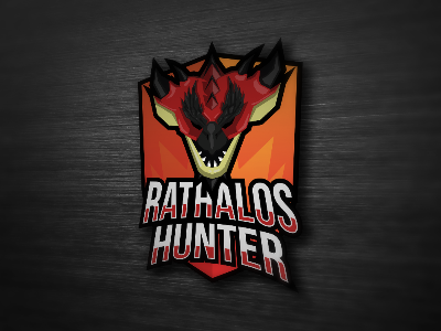 rathalos hunter esports flat design logo monster hunter team