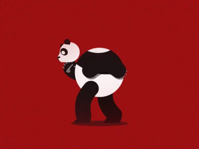 Panda walk after effects animal bear character cycle dance gif motion panda rig rigging walk