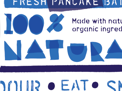 100% Natural custom font lettering packaging