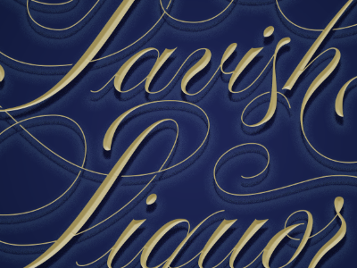 Lavish Liquor alcohol lettering script typography