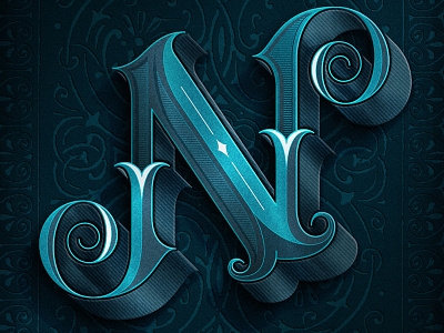 Typefight N lettering typography