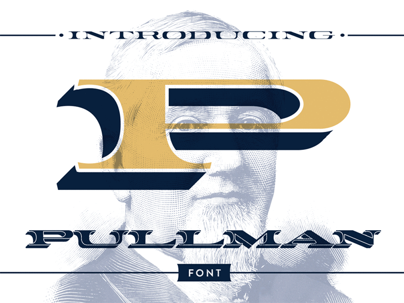 Pullman Font americana extended font pullman railroad type typography vintage wide