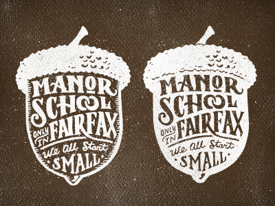 Manor Acorn acorn typography