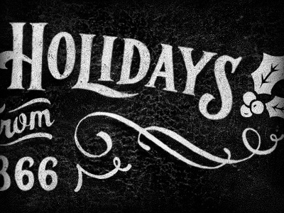 Holiday Sneak Peek hand drawn lettering typography