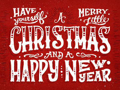 Merry Christmas hand drawn type hand lettering typography