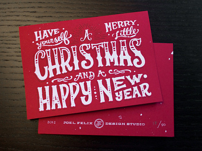 Christmas Cards Printed hand lettering print silk screen