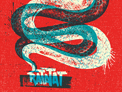 Ratatat Poster Color/lettering update poster ratatat snake