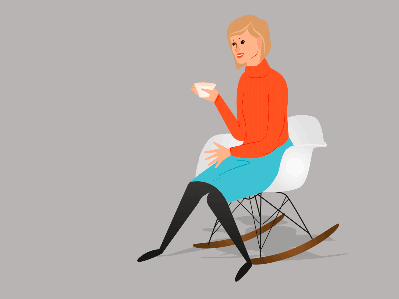 Coffee Break WIP designer illustration people vector