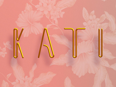 Kati font floral font gold illustrator photoshop sans serif typography wire