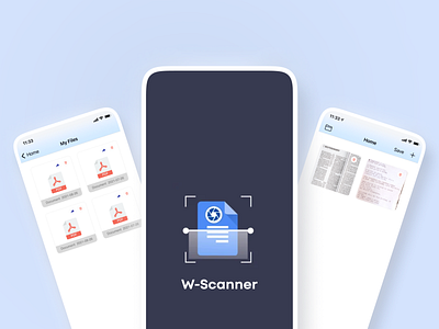 W-Scanner - Document Scanner documents scanner mobile app mobile app ui mobile user interface ui