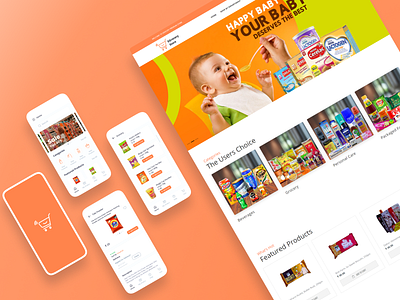 EGrocery Store - Online Grocery Solution branding design landingpage logo mobile app mobile app design mobile app ui ui user interface ux webdesign