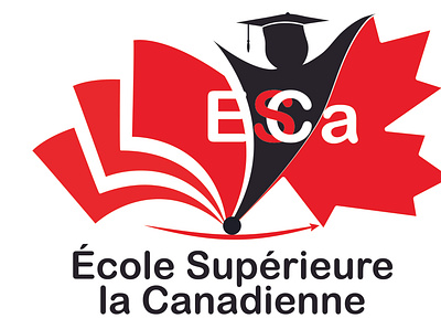 logo Ecole Supérieure la Canadienne graphic design logo