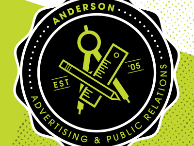 Anderson Crest advertising badge brand crest minimal seal stamp