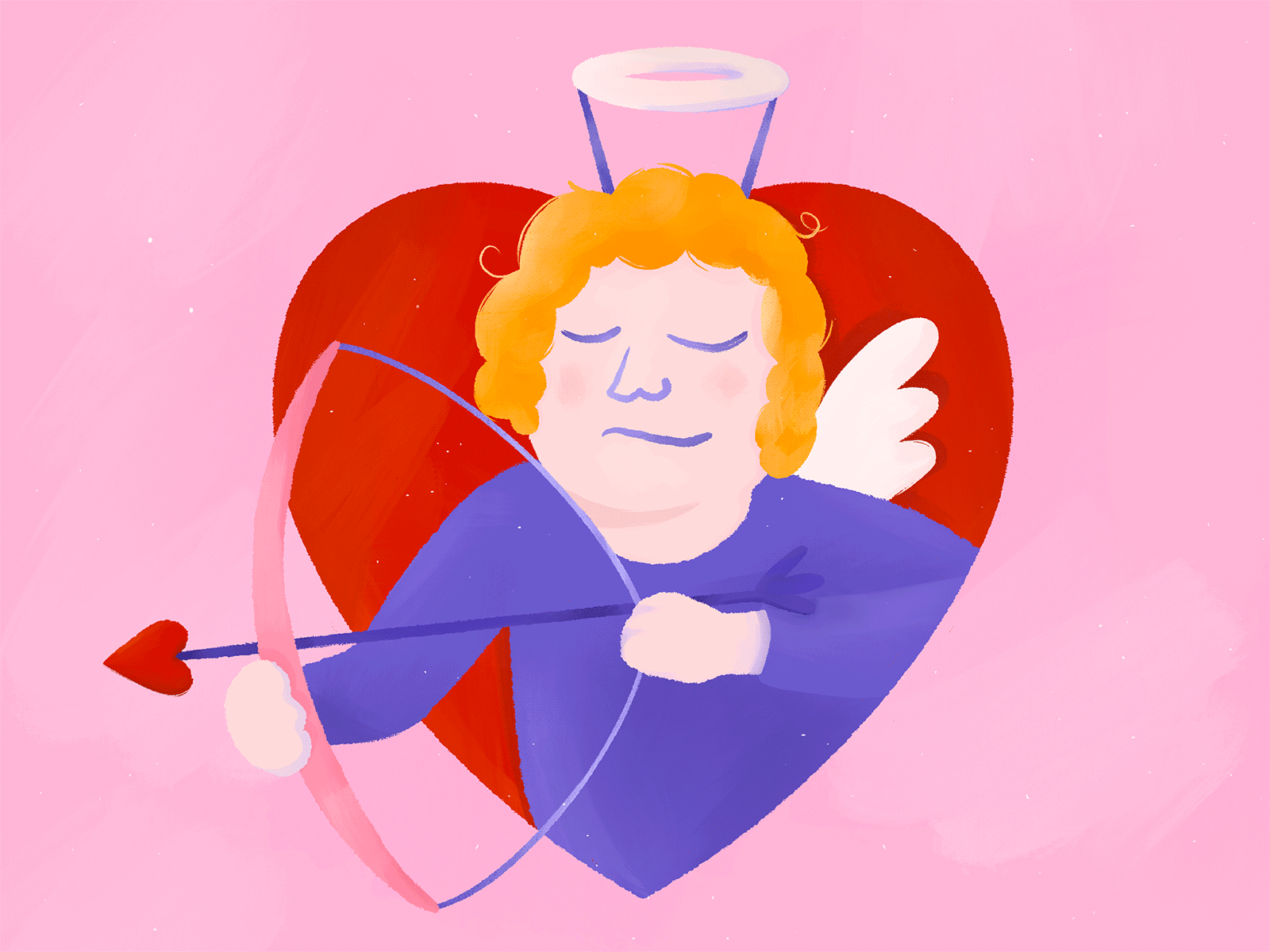 Valentine's Day illustration angel art cupid dribbble gif illustration lithuania love pastel valentine valentinesday