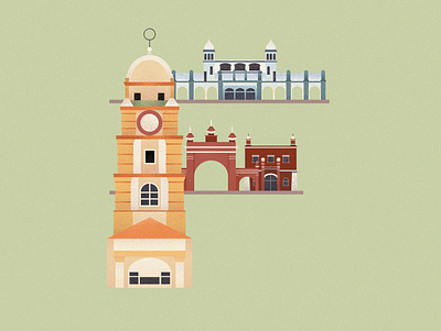 F is for Florence in Italy 36daysoftype dribbble florence illustration italy lithuania typography