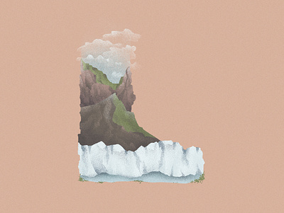 L is for Los Glaciares in Argentina 36daysoftype 36daysoftype07 illustration illustration art lithuania