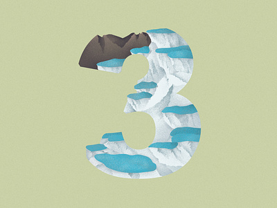 3 is for pools of Pamukkale in Turkey 36daysoftype 36daysoftype07 dribbble illustration illustration art turkey