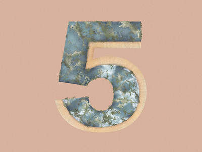 5 is for Plitvice Lakes National park in Croatia 36daysoftype 36daysoftype07 croatia dribbble illustration illustration art number typography