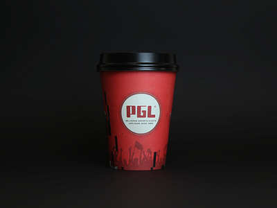PGL coffee cup design brand branding cup cupdesign design dribbble package packagedesign packages