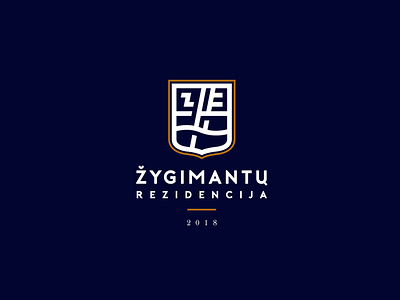 Zygimantu Rezidencija ai brand branding coat of arms design housing illustration logo logotype mark minimal shield vector