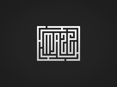 Maze ai labyrinth logo logotype mark maze minimal puzzle typography wordplay
