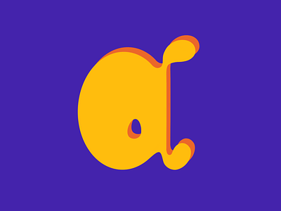 Letter "A" a branding dribbble icon identity illustration illustration art illustrations illustrator logo mark orange purple squid type type art typographic typography typography art yellow