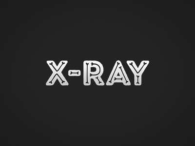 X Ray black bones challenge letters minimal rays simple white wordplay x xray