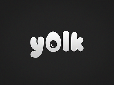 Yolk black white breakfast challenge chicken egg lettermark mark minimal round type wordplay y yolk