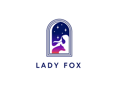 Lady Fox Rebound animal brand branding design dribbble fox girl identity lady logo logotype mark minimal negativespace woman