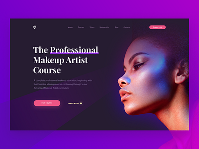 Daily UI Challenge #003 — Landing Page dailyui first screen landing page makeup