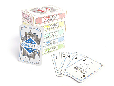 ComCards card deck language line art packaging
