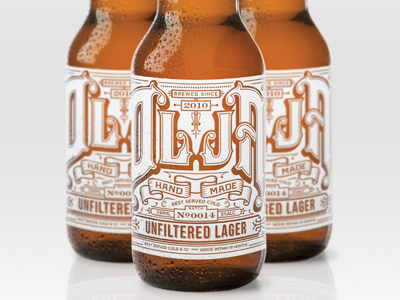 Olja beer concept typography vintage