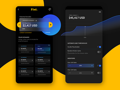 Mobile UI · 1 abstract contrast dark dark app dark ui financial app glass glassmorphic glassmorphism gradients graphic informational mobile app mobile app design mobile application mobile ui