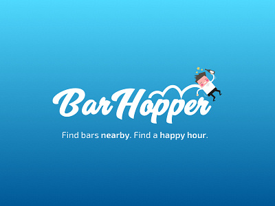 Bar Hopper App Logo bar hopper bar hopping logo bar logo illustrator logo logo
