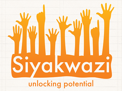 Siyakwazi Logo - Orange africa charity education hands learning non profit orange zulu