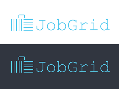 Jobgrid Logo Concept 1 blue briefcase grid job logo simple