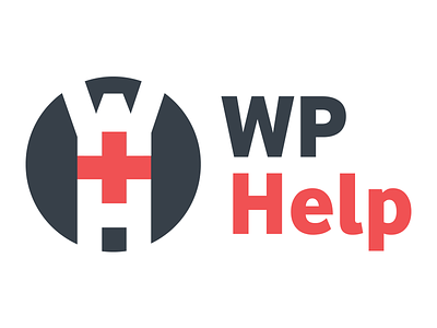 WP Help Logo charcoal cross help logo red wordpress