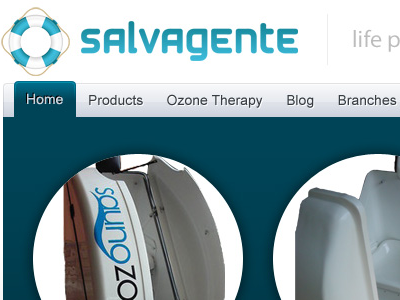 Salvagente Homepage blue green modern ozone spa website wordpress